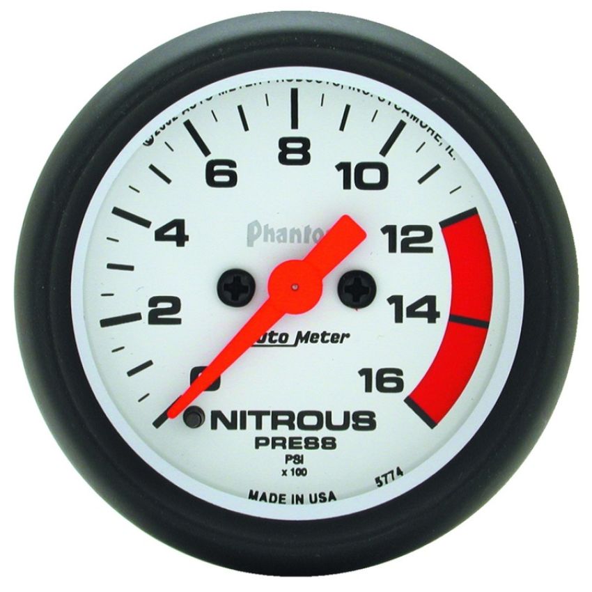 AutoMeter 5774 GAUGE, NITROUS PRESSURE, 2 1/16
