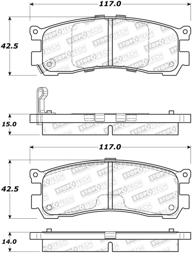 Stoptech 308.05531 Street Brake Pads - Rear