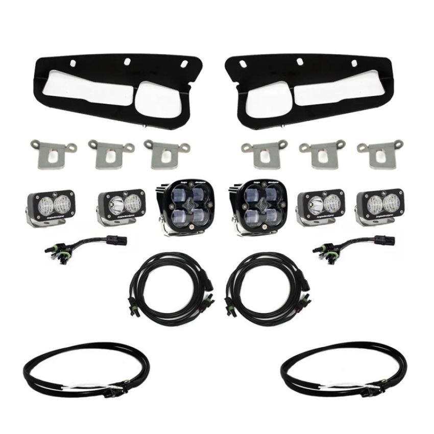 Baja Designs 447761UP Squadron SAE/Dual S2 Sport Steel Bumper Fog Pocket Light Kit