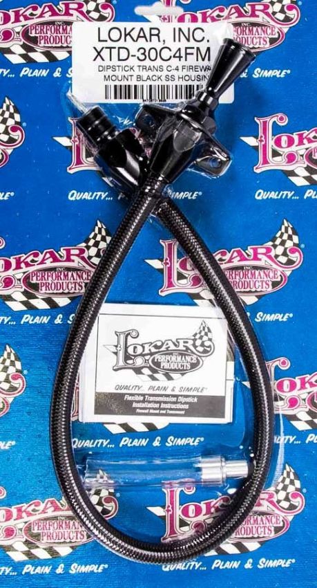 LOKAR LOKXTD-30C4FM Black Dipstick Ford C4 Trans Firewall Mount