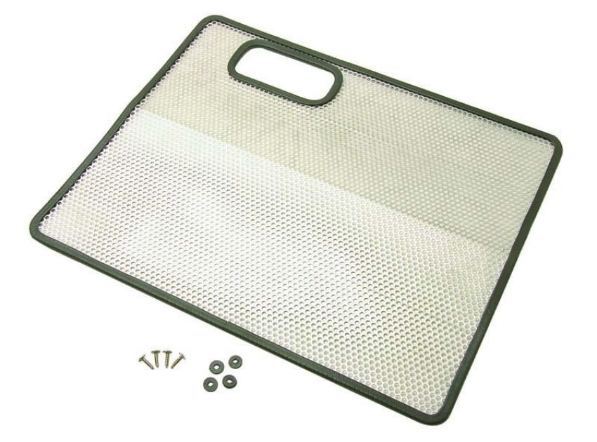 Kentrol 87-95 Jeep Wrangler YJ Bug Shield - Polished Silver