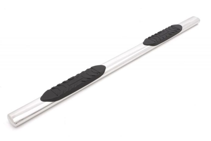 LUND 23979005 2019 Chevy Silverado 1500 Double Cab 5In Oval Straight SS Nerf Bars - Polished Stainless
