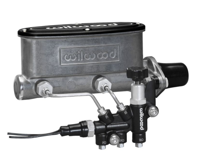 Wilwood 261-13270 HV Tandem M/C Kit w L/H Bracket & Prop Valve - 1 1/8in Bore