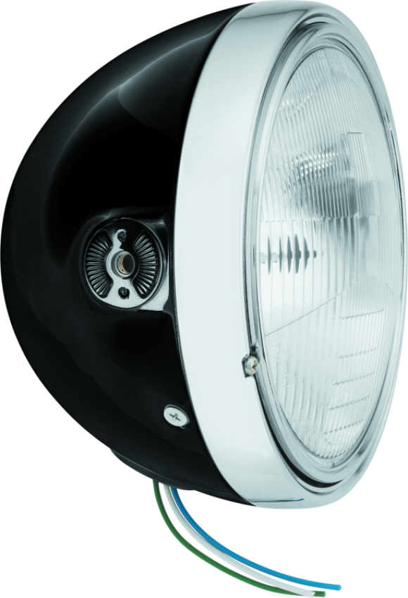 BikeMaster 152455 7in Headlight Side Mount - Black