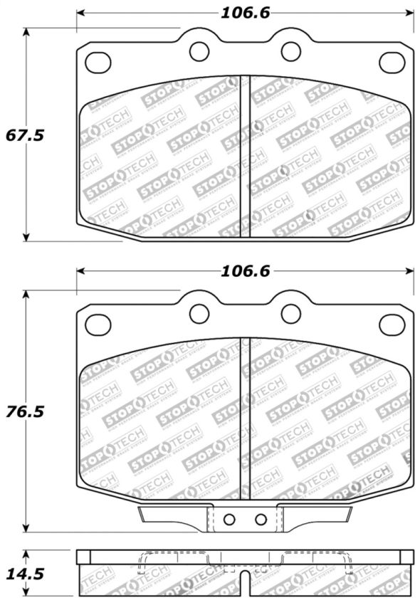 Stoptech 309.03310 Performance 89-95 Mazda RX7 Front Brake Pads