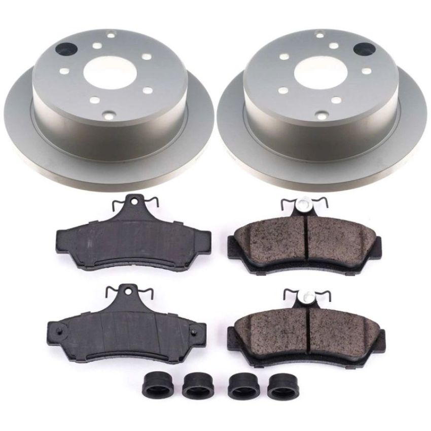 PowerStop CRK2935 Genuine Geomet Coated Rotor and Low-Dust Ceramic Brake Pad Kit
