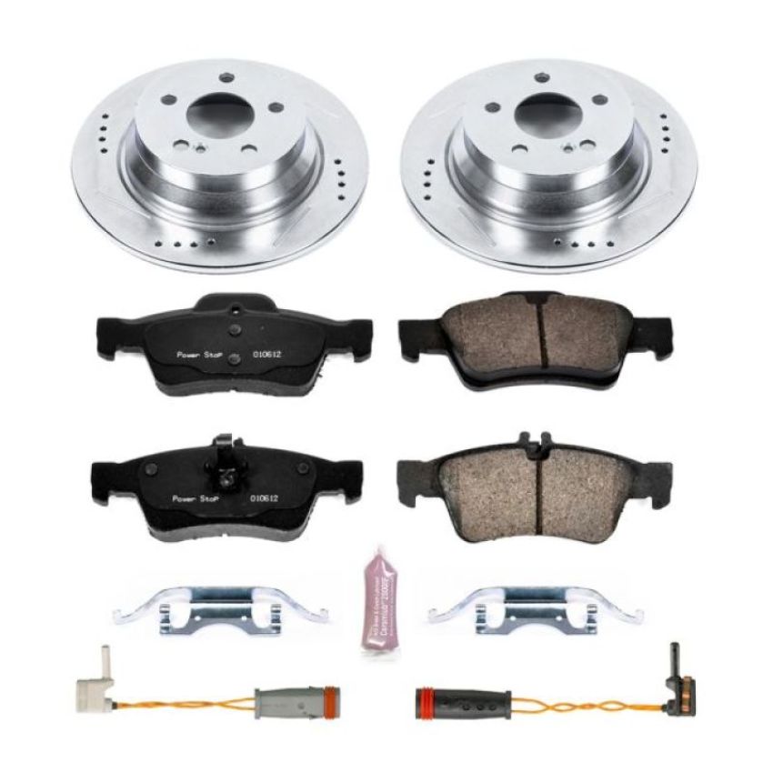 PowerStop K5321 Z23 Daily Driver Carbon-Fiber Ceramic Brake Pad and Drilled & Slotted Rotor Kit