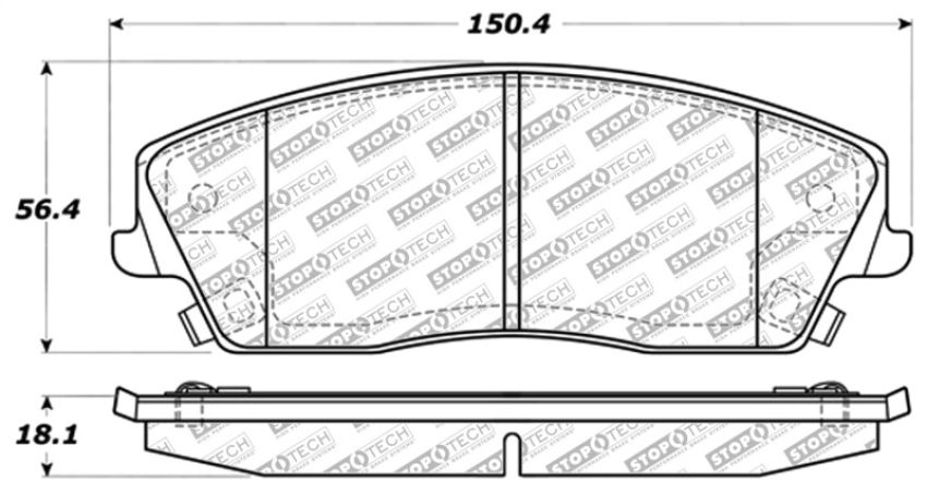 Stoptech 305.10560 Street Select Brake Pads - Front