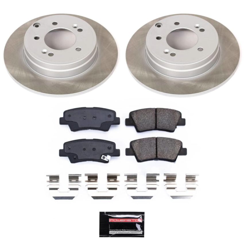 PowerStop SC9060 Semi-Coated Rotor and Low-Dust Ceramic Brake Pad Kit