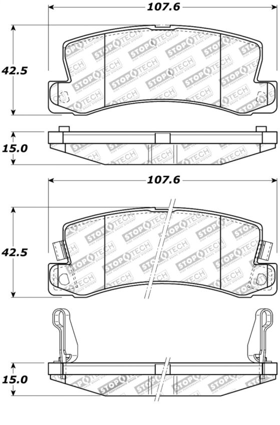 Stoptech 308.03250 Street Touring Brake Pads