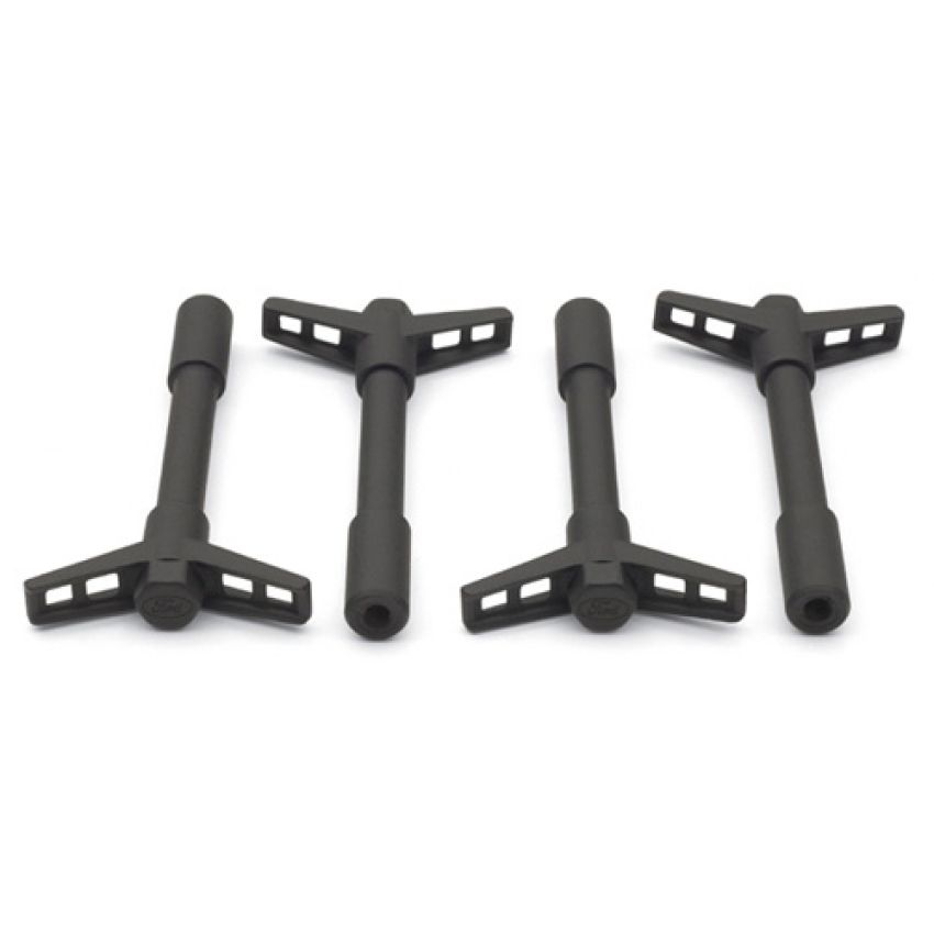 Ford Racing 302-326 Valve Cover Hold Down Wing Nuts: Black Crinkle Finish