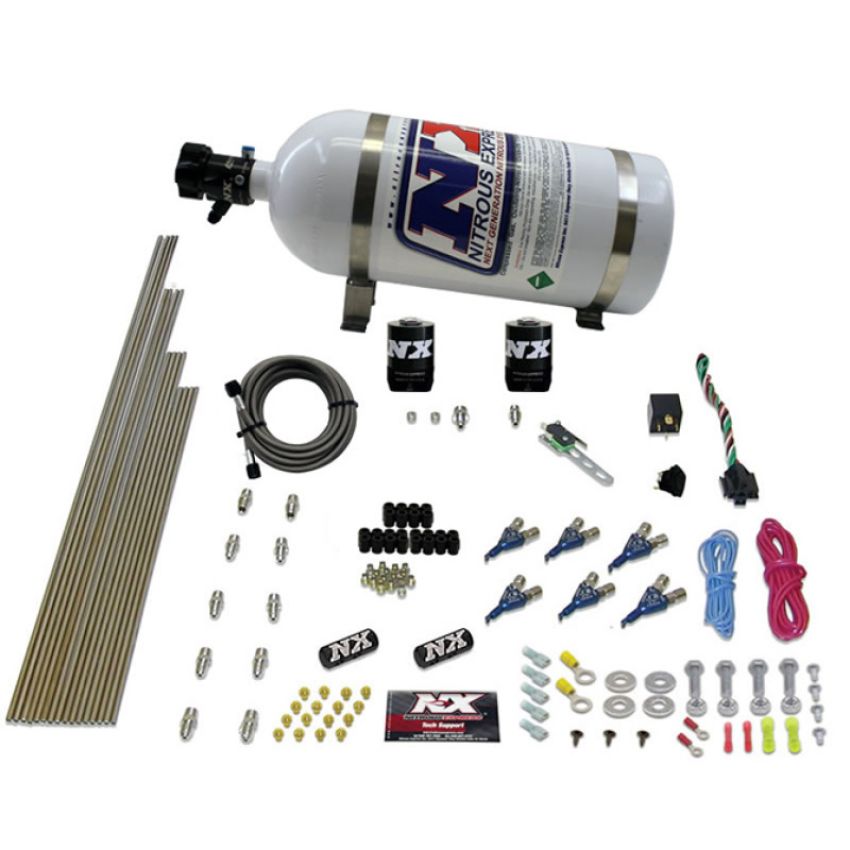 Nitrous Express 80006-10 6-CYL GAS (150-225-300-375HP) WITH 10LB BOTTLE