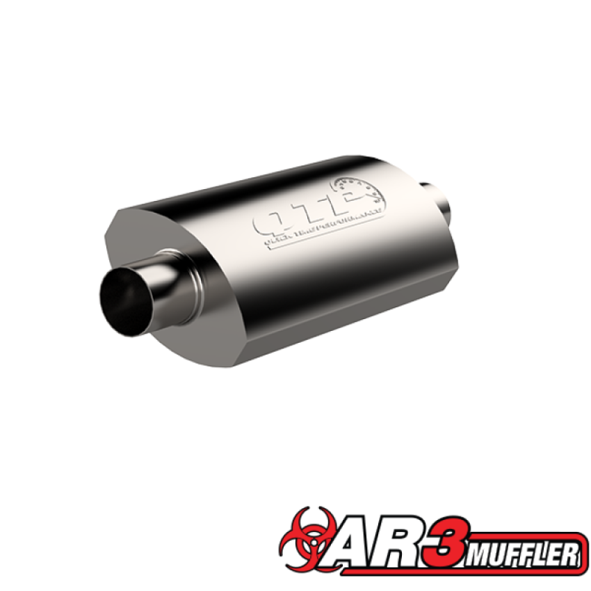 QTP 12350 3.5in Weld-On 304SS AR3 Muffler