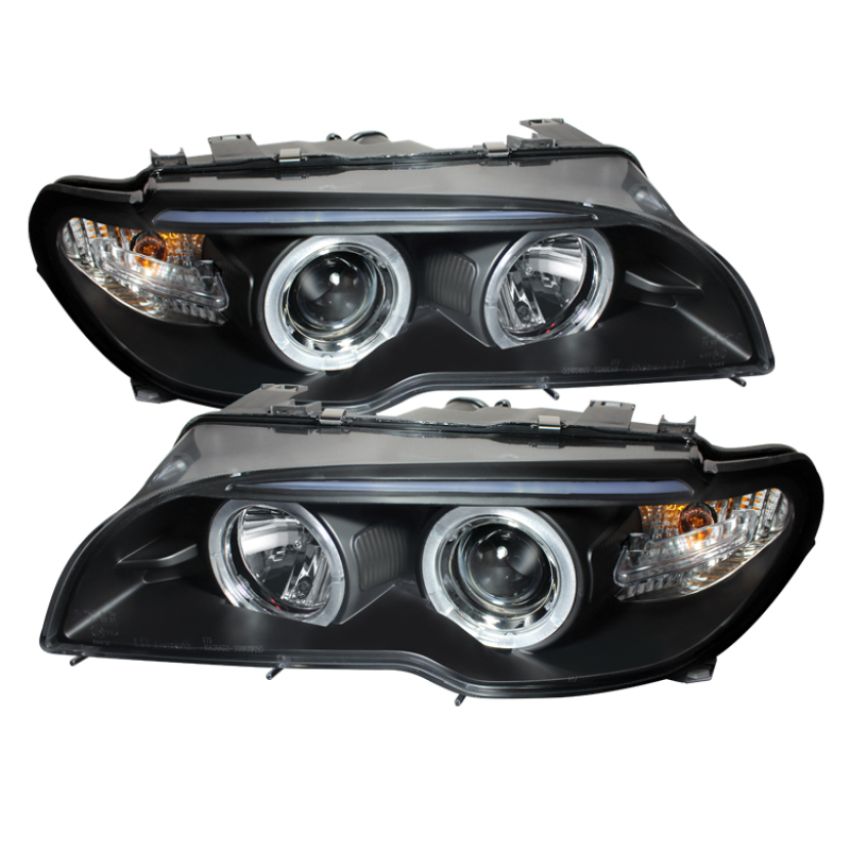 SPYDER 5077141 Projector Headlights - LED Halo - Black