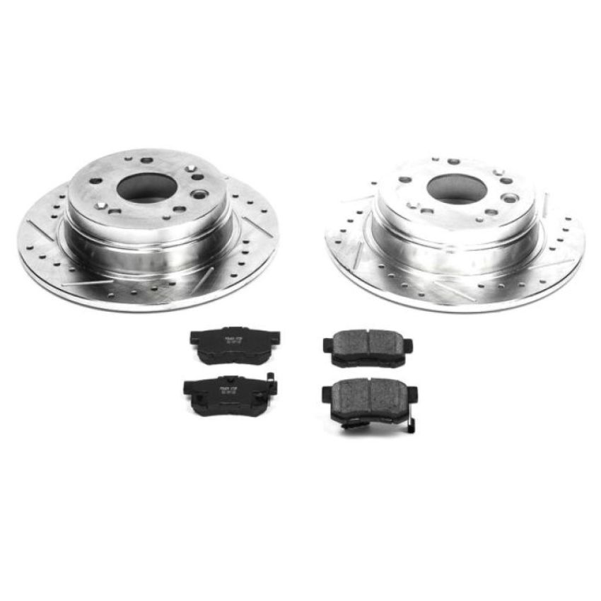 PowerStop K2383 Z23 Daily Driver Carbon-Fiber Ceramic Brake Pad and Drilled & Slotted Rotor Kit