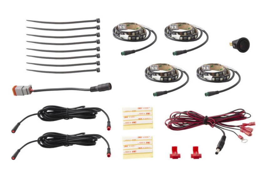 Diode Dynamics DD0443 RGBW Footwell Strip Kit 4pc Multicolor