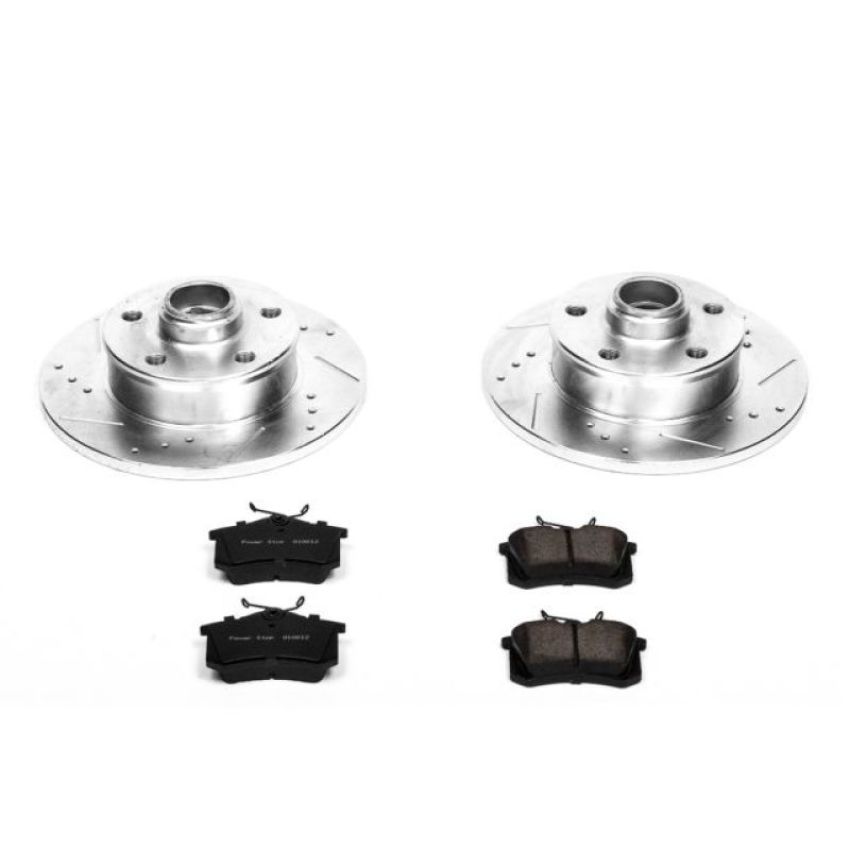 PowerStop K513 Z23 Daily Driver Carbon-Fiber Ceramic Brake Pad and Drilled & Slotted Rotor Kit