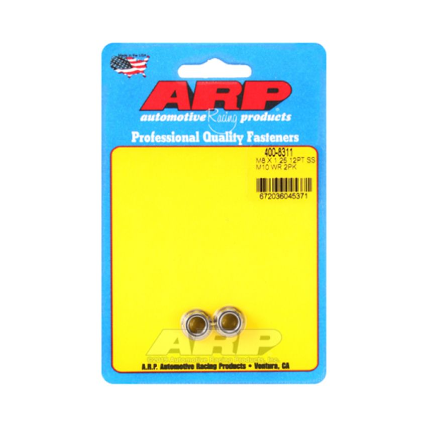 ARP ARP400-8311 8mm x 1.25 12pt SS Nut Kit 2pk