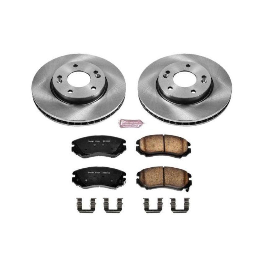 PowerStop KOE5913 OE Stock Replacement Low-Dust Ceramic Brake Pad and Rotor Kit