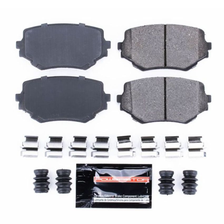 PowerStop Z23-680 PowerStop - Z23 Daily Driver Carbon-Fiber Ceramic Brake Pads with Hardware Kit