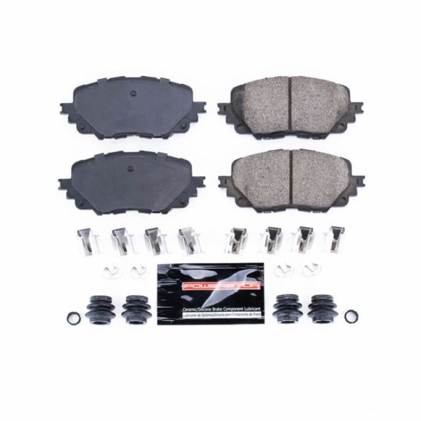 PowerStop Z23-1903 PowerStop - Z23 Daily Driver Carbon-Fiber Ceramic Brake Pads with Hardware Kit