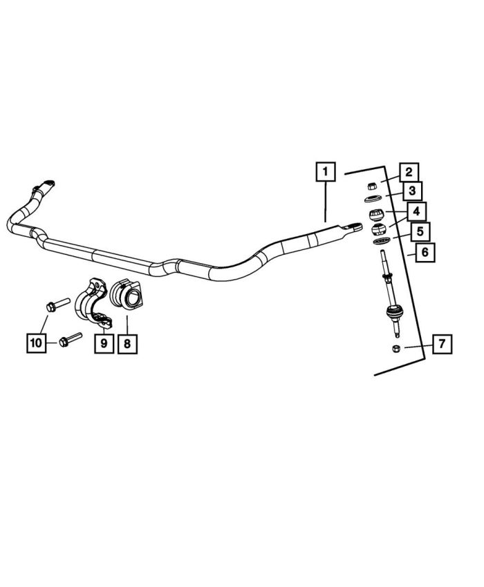 Mopar 55398938AC STABILIZER BAR, Front