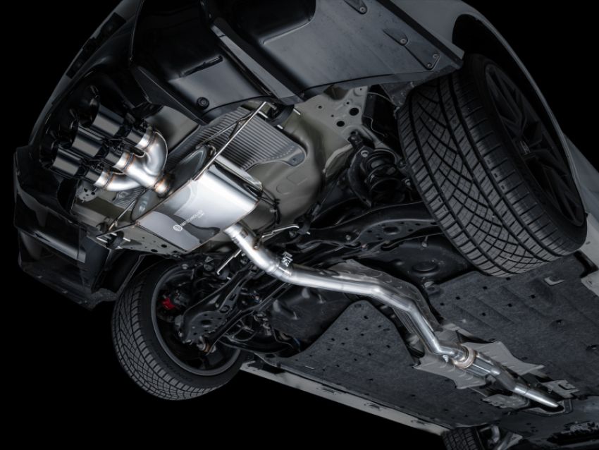 AWE Tuning 3015-53335 2024 Acura Integra Type S DE5 FWD Touring Edition Exhaust w/ Triple Diamond Black Tips