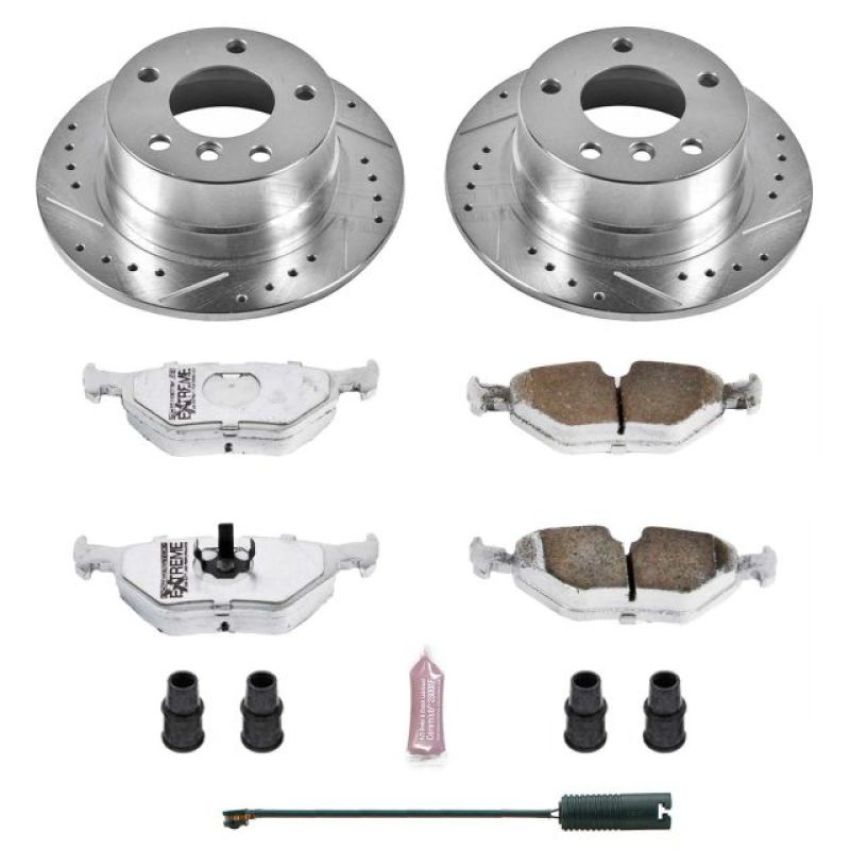 PowerStop K633-26 Z26 Street Performance Ceramic Brake Pad and Drilled & Slotted Rotor Kit