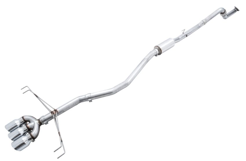 AWE Tuning 3020-52000 2017+ Honda Civic Type R Track Edition Exhaust w/Front Pipe & Triple Chrome Silver Tips