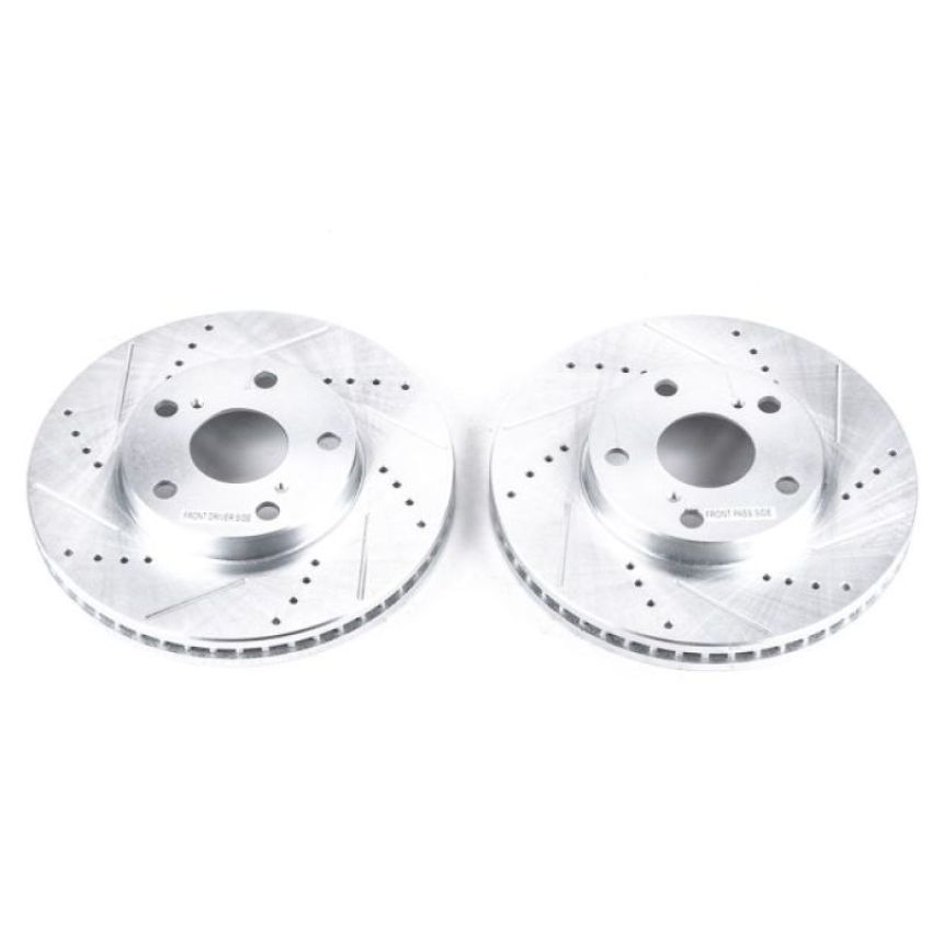PowerStop JBR712XPR PowerStop Evolution Performance Drilled, Slotted & Plated Brake Rotor Pair