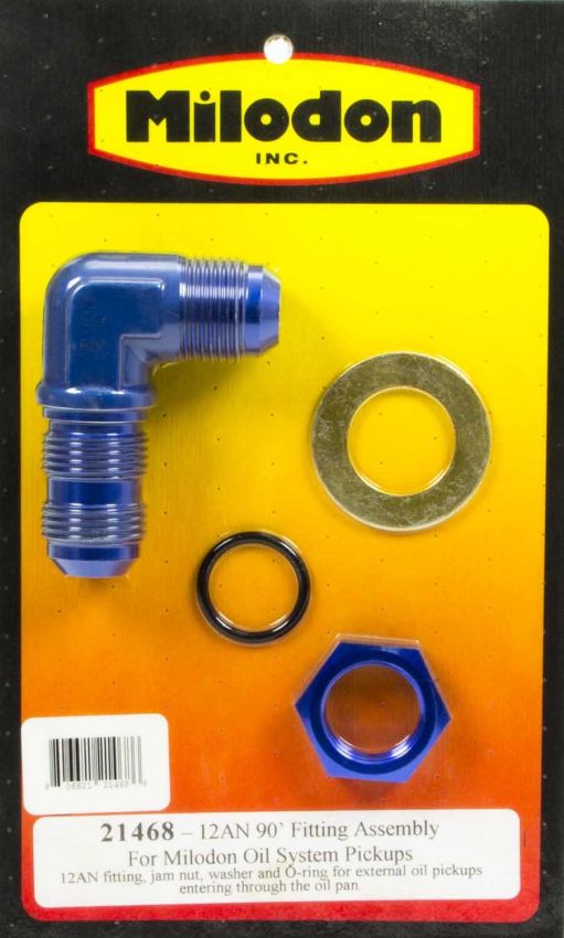 MILODON MIL21468 Oil Pick-Up Fitting Mopar 12an 90 Degree