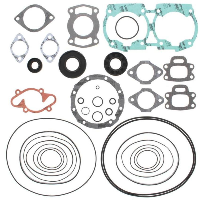 Vertex Pistons 611200 Vertex Gaskets 92-96 Sea-Doo 580 White Eng GTS Complete Gasket Kit w/ Oil Seals