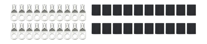 QUICKCAR RACING PRODUCTS QRP57-560-20 Ring Terminal 1/2in 2 Ga w/Heat Shrink 20pk