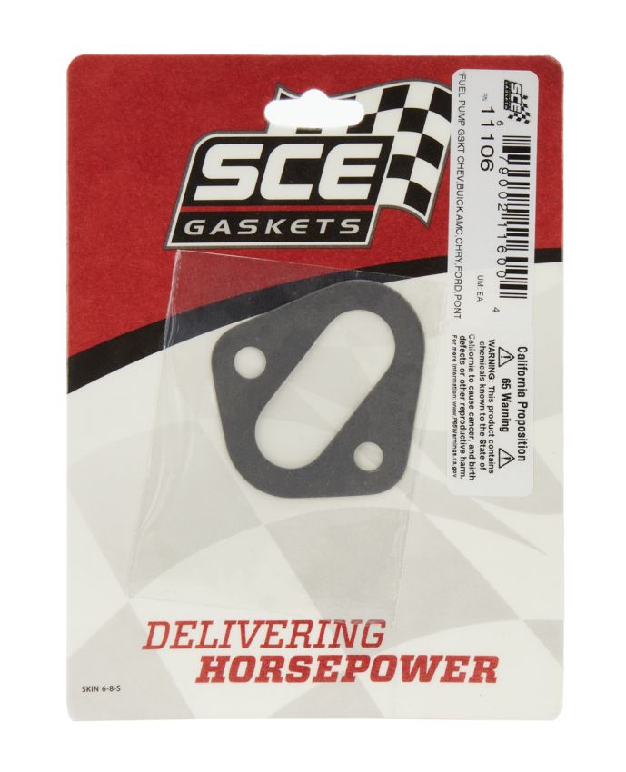 SCE GASKETS 11106 FUEL PUMP GSKT CHEV,BUICK     AMC,CHRY,FORD,PONTIAC V8