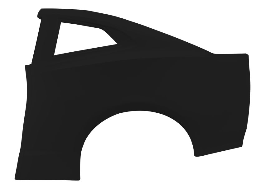 FIVESTAR FIV33131-27151-BL Quarter Panel Left Black Car Plastic