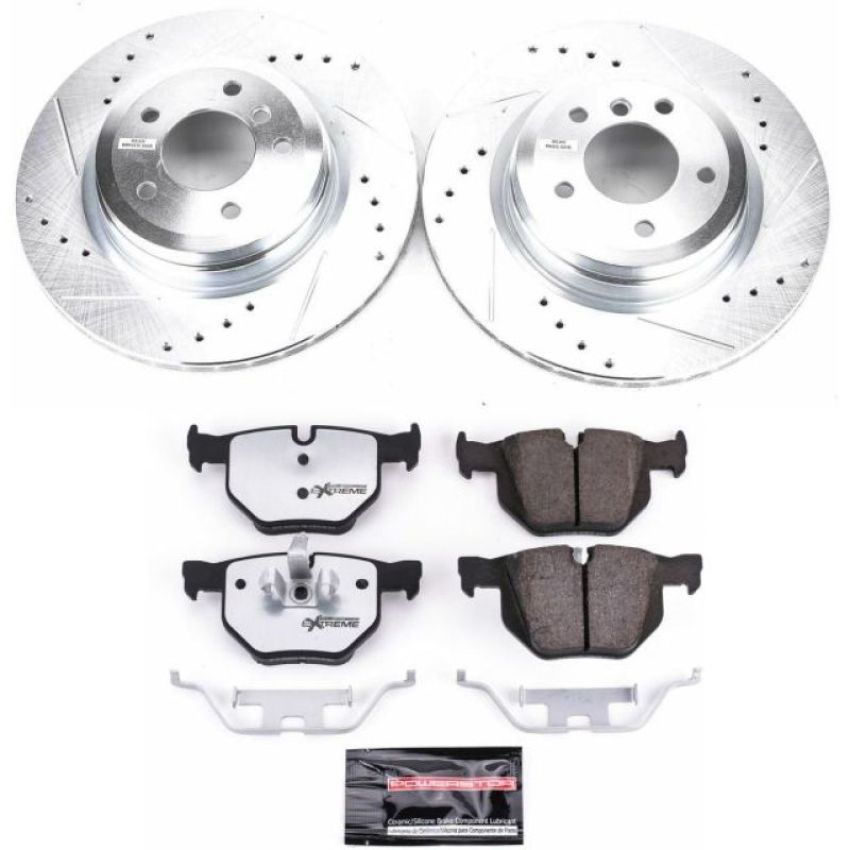 PowerStop K045-26 Z26 Street Performance Ceramic Brake Pad and Drilled & Slotted Rotor Kit