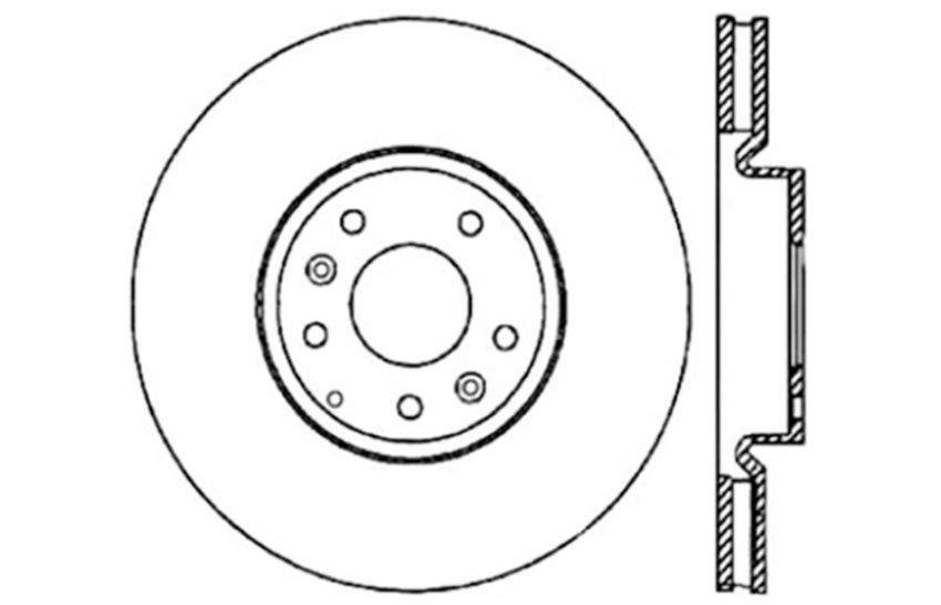 Stoptech 128.45071R Drilled Sport Brake Rotor