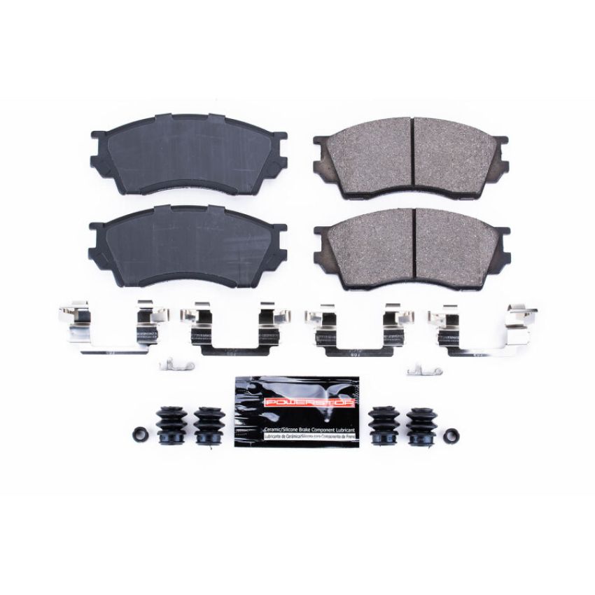 PowerStop Z23-643 PowerStop - Z23 Daily Driver Carbon-Fiber Ceramic Brake Pads with Hardware Kit