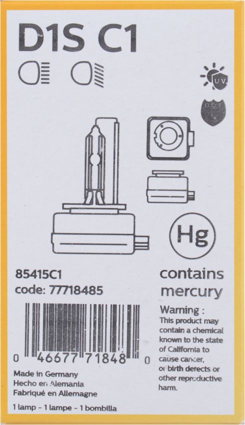 Philips D1SC1 Philips Xenon HID lamp D1S