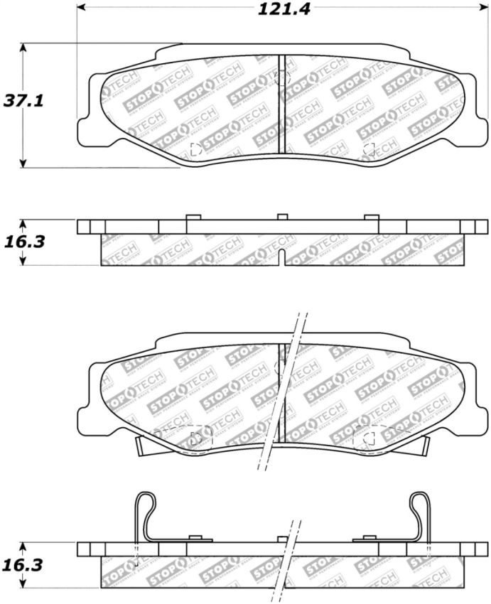 Stoptech 305.07320 Street Select Brake Pads - Rear