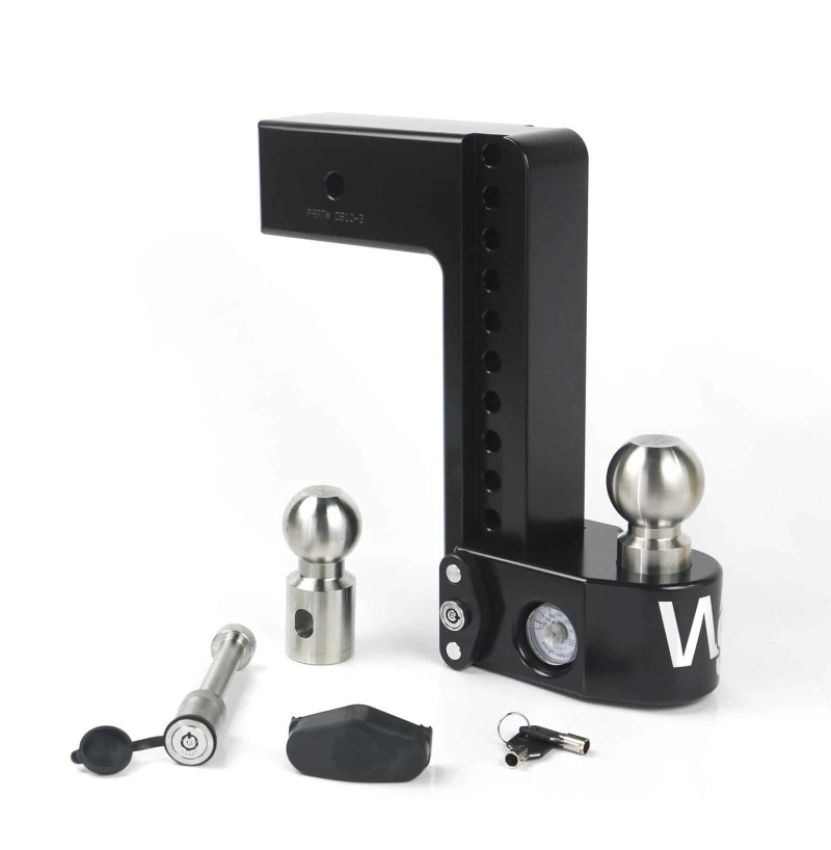 Weigh Safe WS10-3-KA-CER-BLA 10in Drop Hitch w/Built-in Scale & 3in Shank (8K/21K GTWR) w/WS05 - Black Cerakote