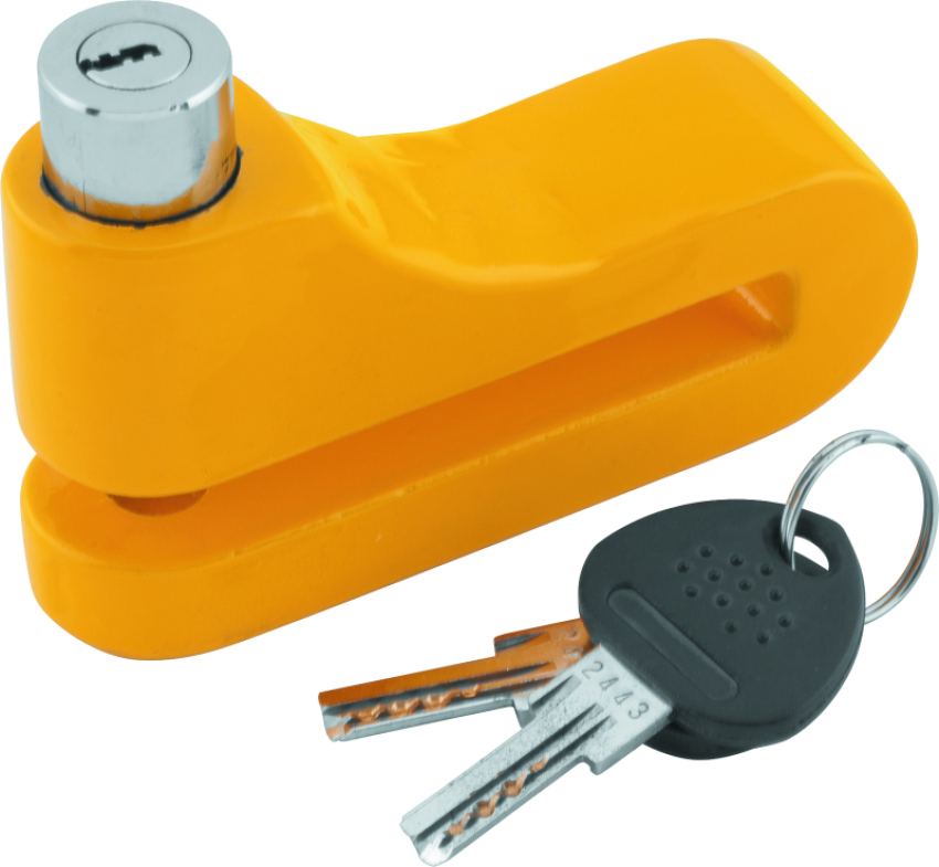 BikeMaster 132250 Bully Lock Disc Lock 10mm - Yellow