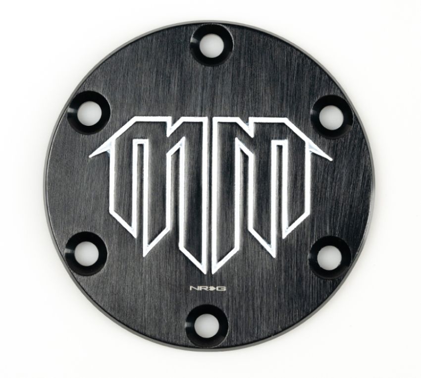 NRG STR-620-MM Mad Mike Logo Engraved Horn Delete- Black