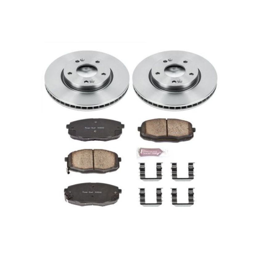 PowerStop KOE5366 OE Stock Replacement Low-Dust Ceramic Brake Pad and Rotor Kit