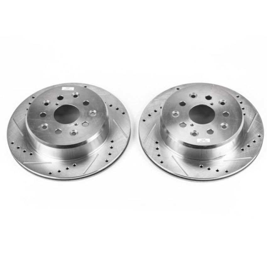 PowerStop JBR717XPR PowerStop Evolution Performance Drilled, Slotted & Plated Brake Rotor Pair