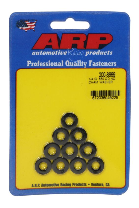 ARP ARP200-8669 1/4 ID x .550 OD Black Washers No-Chamfer 10pk