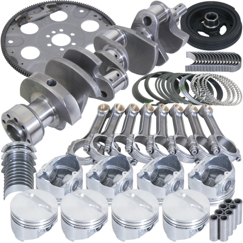 Eagle B13005L04053 Chevrolet 350 Balanced 1Pc Rear Seal Rotating Assembly Kit .040 Bore Dome 153 Tooth Flex Plate