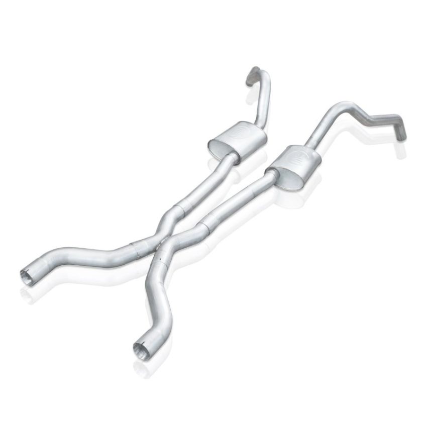 Stainless Works NVSBC3CB 62-67 Chevy Nova 3in Catback w/ X-Pipe Turbo Chambered Mufflers 3in Cores