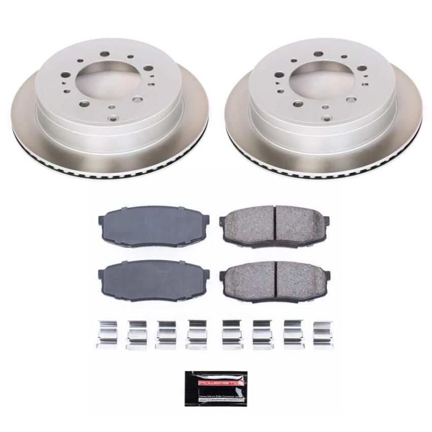 PowerStop SC3073 Semi-Coated Rotor and Low-Dust Ceramic Brake Pad Kit