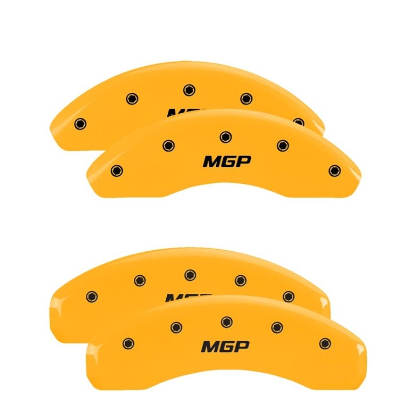 MGP 16229SMGPYL 4 Caliper Covers Engraved Front & Rear  Yellow finish black ch